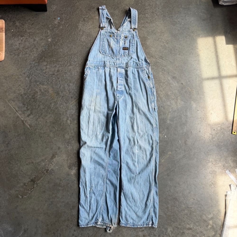 Vintage 50s 60s Big Smith Sanforized Denim Overalls Workwear True VTG Mens 34x29